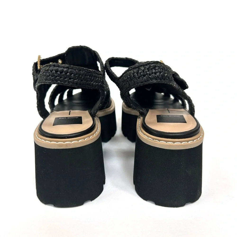 Dolce Vita Lasly Platform Fisherman Sandal in Onyx Knit, Size 8.5